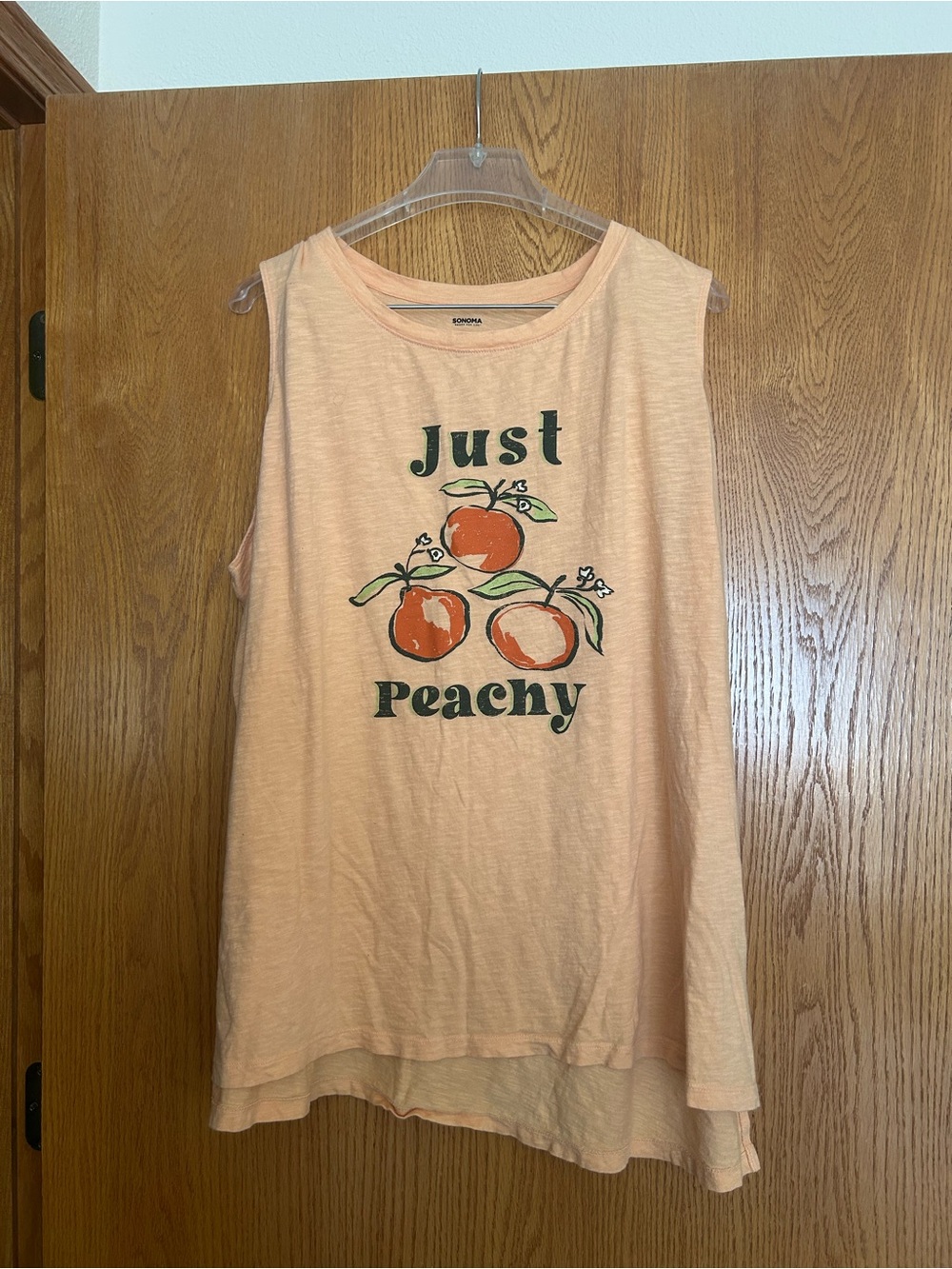 Sonoma Peach Graphic Tank Top in Soft Peach
